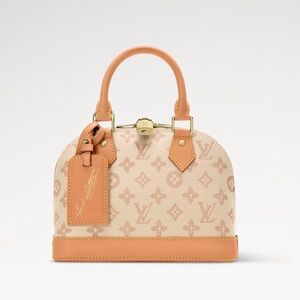 NIB Louis Vuitton Linen Alma BB 130 year Anniversary Monogram Handbag